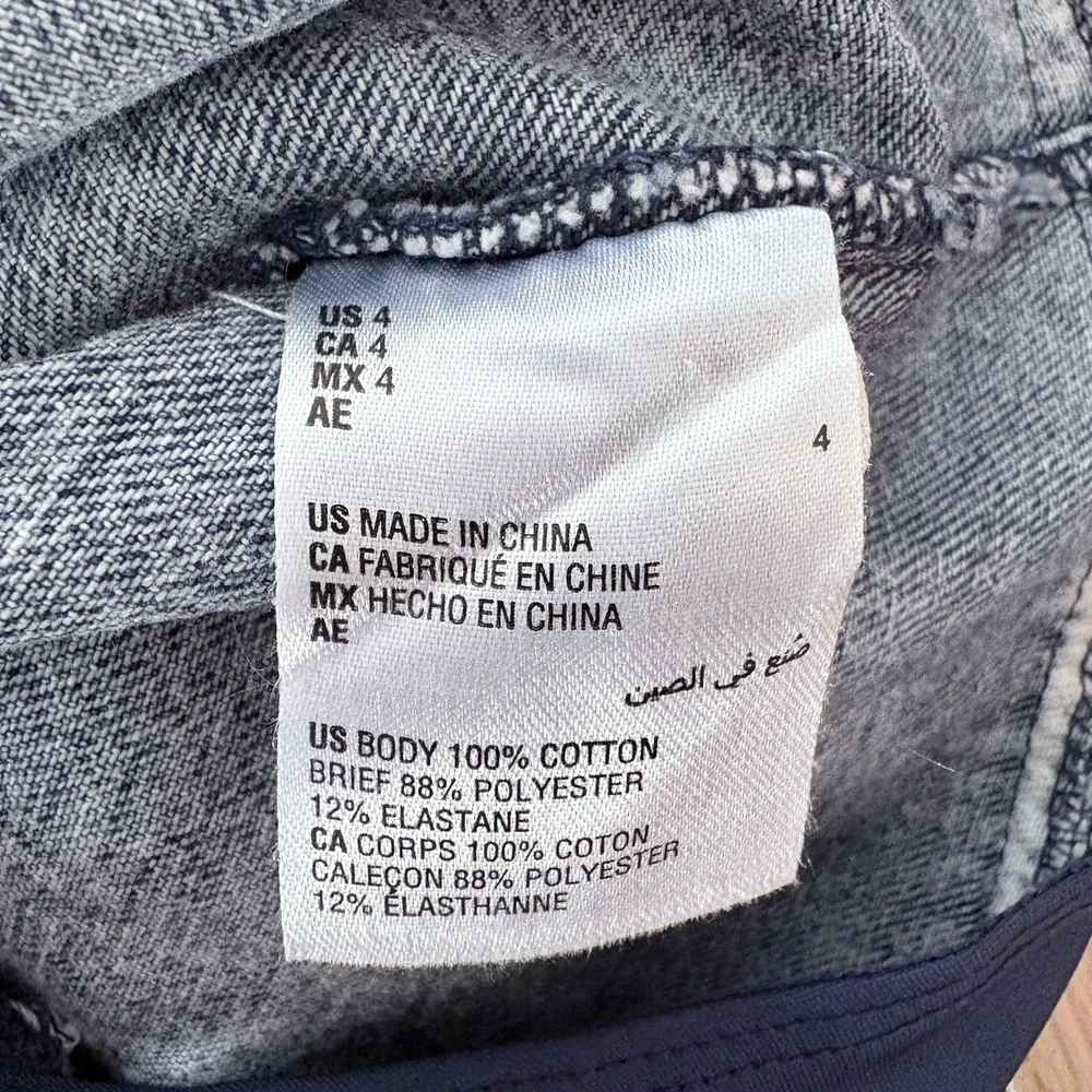 New CULPOS x INC Denim Sleeveless Bodysuit Acid Wash Y2K Festival Retro 90s Sz 4 - Picture 10 of 13